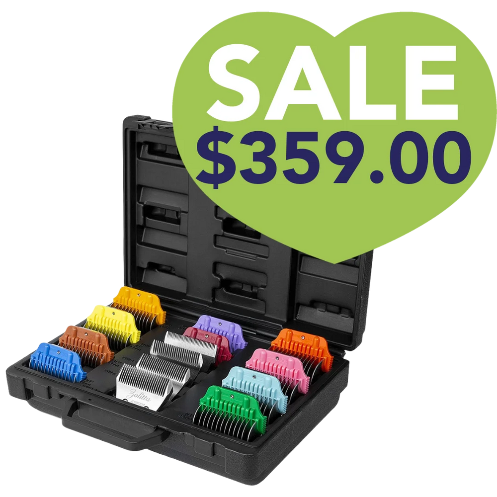 10 Colored Wide Combs 1/8″ through 1 1/2″ with 4 Wide Blades by Zolitta