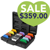 10 Colored Wide Combs 1/8″ through 1 1/2″ with 4 Wide Blades by Zolitta