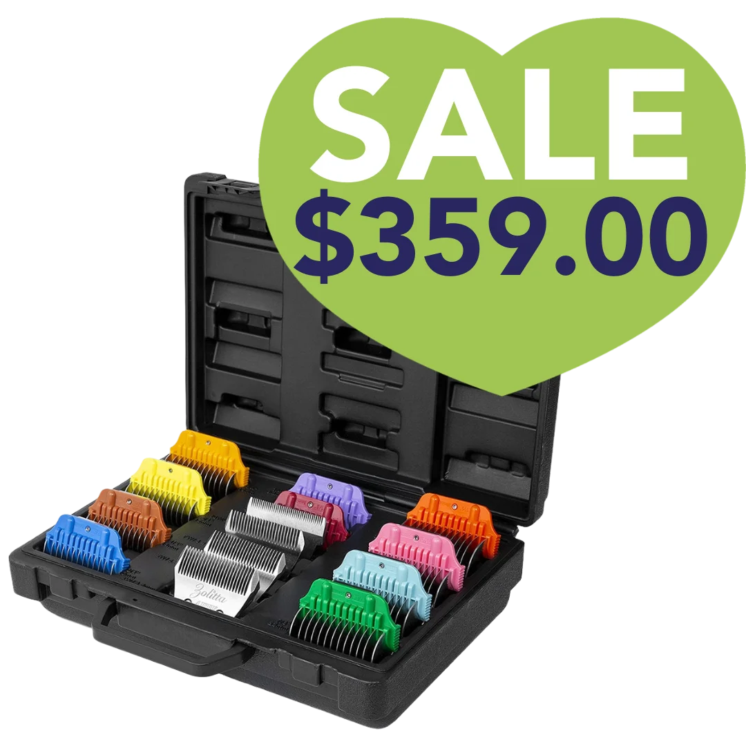 10 Colored Wide Combs 1/8″ through 1 1/2″ with 4 Wide Blades by Zolitt