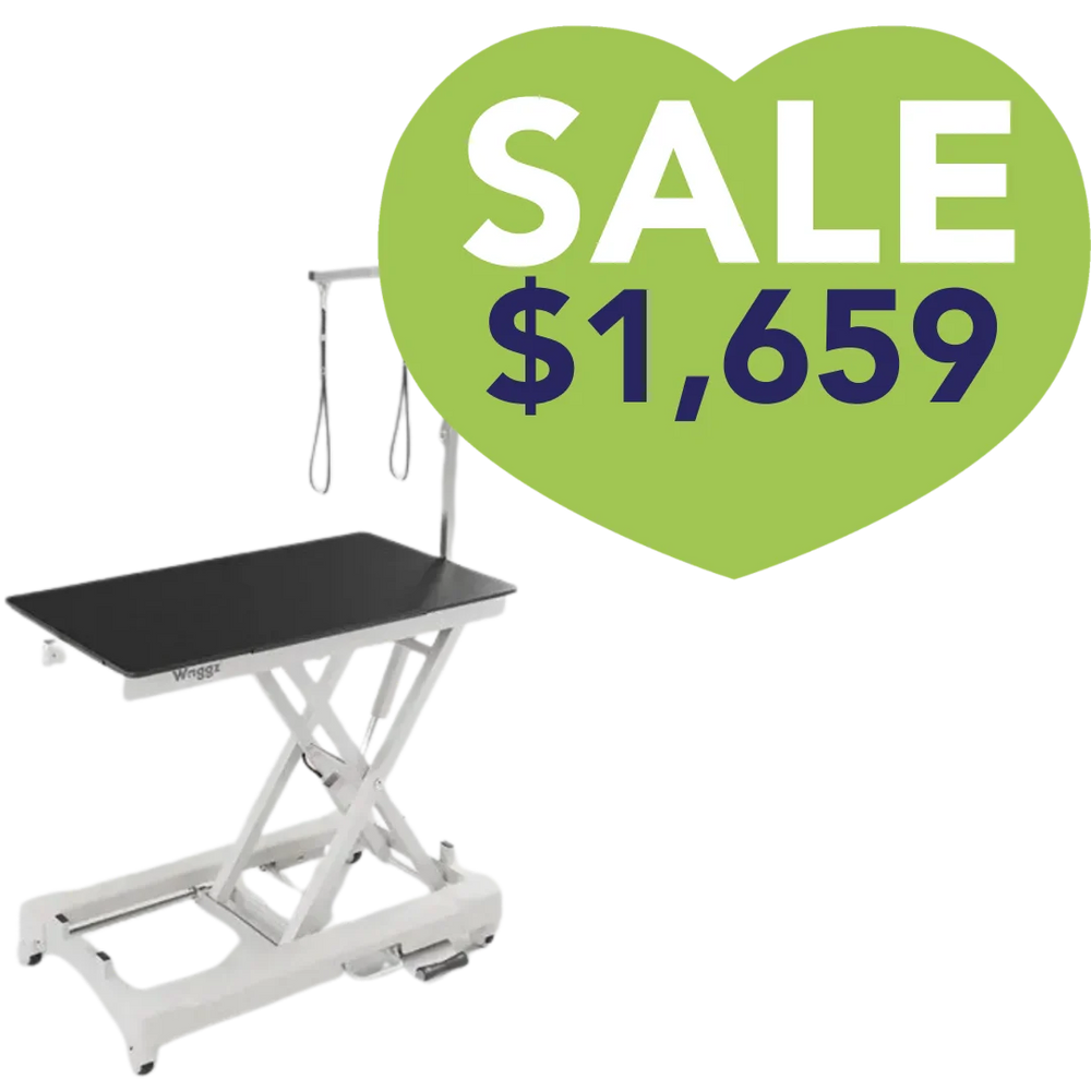 44" Dog Grooming Drying Electric Table without Drawer, with Caster White by Waggz
