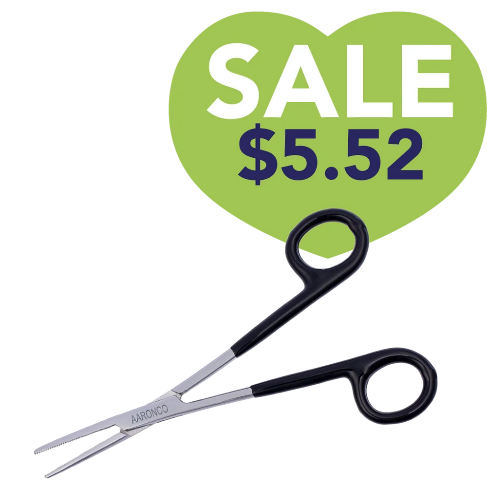 5.5" Straight Hairmostat Ear Hair Puller and Tick Remover Black 703S by Aaronco
