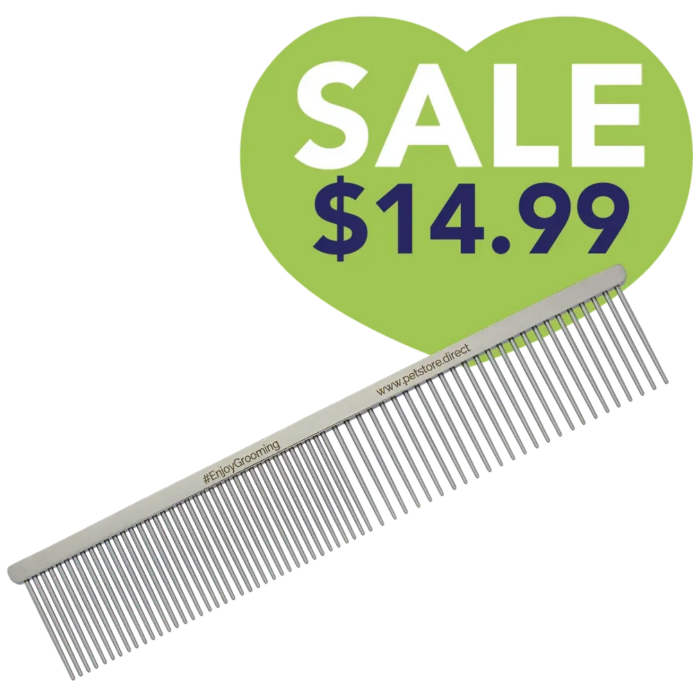 7" 50/50 Extra Fine Grayhound Silver Comb by PetStore.Direct