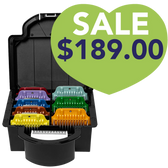 8 Colored Wide Combs Set in Box with #30W Blade by Zolitta