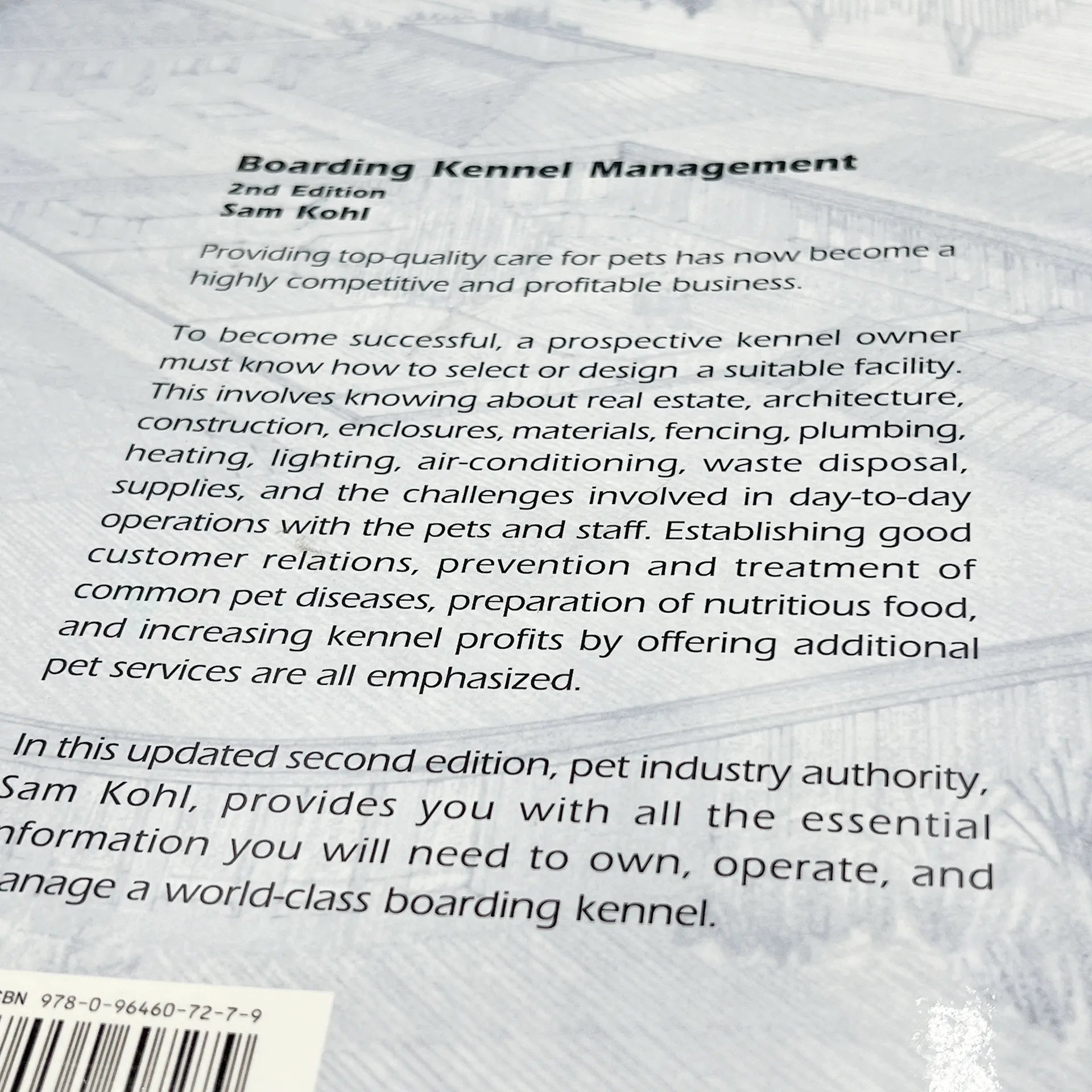 Boarding Kennel Management by Sam Kohl 2nd Edition