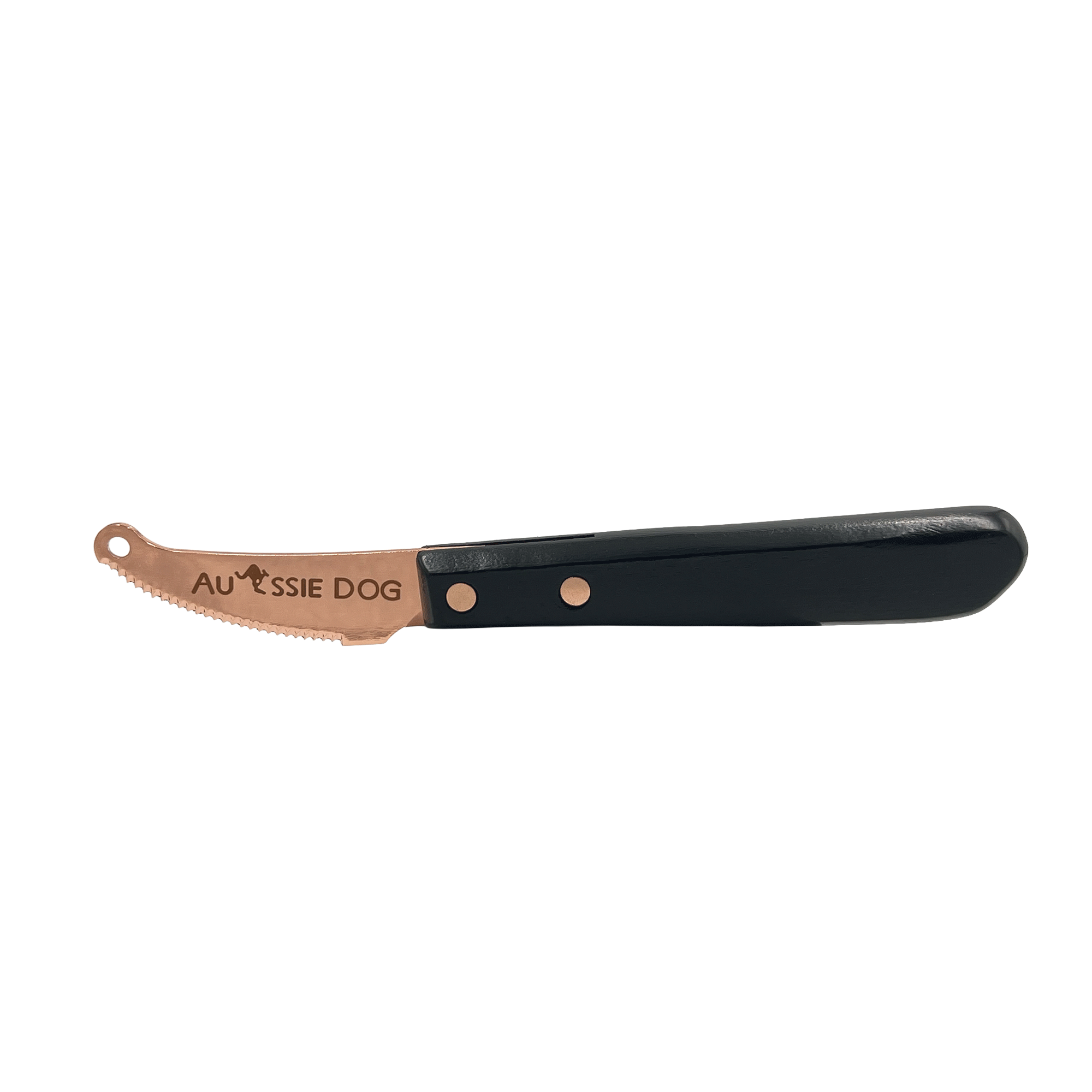 26 Teeth Left Curved Blade Stripping Knife by Aussie Dog
