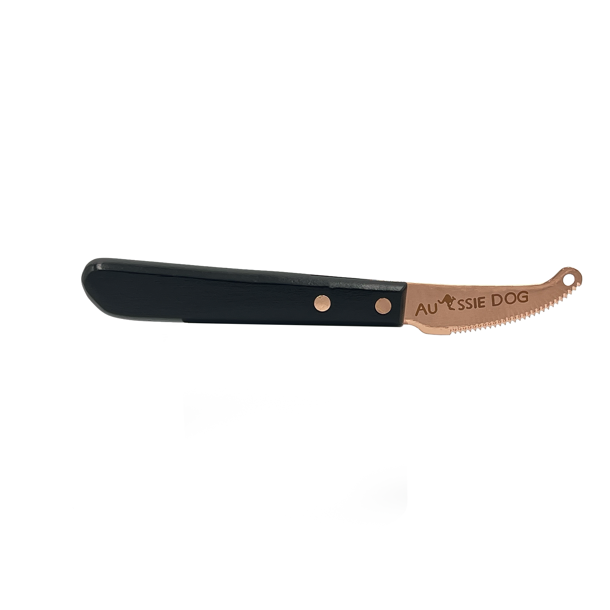 26 Teeth Right Curved Blade Stripping Knife by Aussie Dog