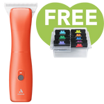 Emerge Clipper Orange Wide 30 Blade with Free 8pc Wide Comb Set by Andis