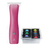 Emerge Clipper Pink with #30W Blade and 8Pc Wide Blade Comb Attachment Set by Andis