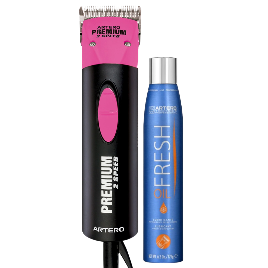 Premium Pink Professional Grooming Two Speed Clipper by Artero