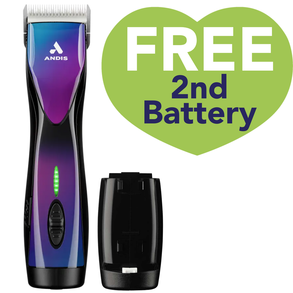 andis pulse zr galaxy with 2 batteries