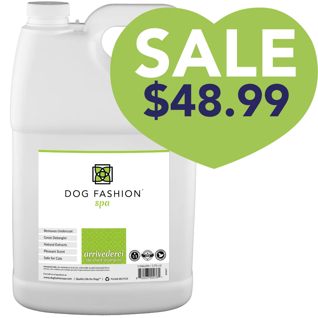 Dog Fashion Spa Arrivederci De-Shedding Shampoo Gallon SALE