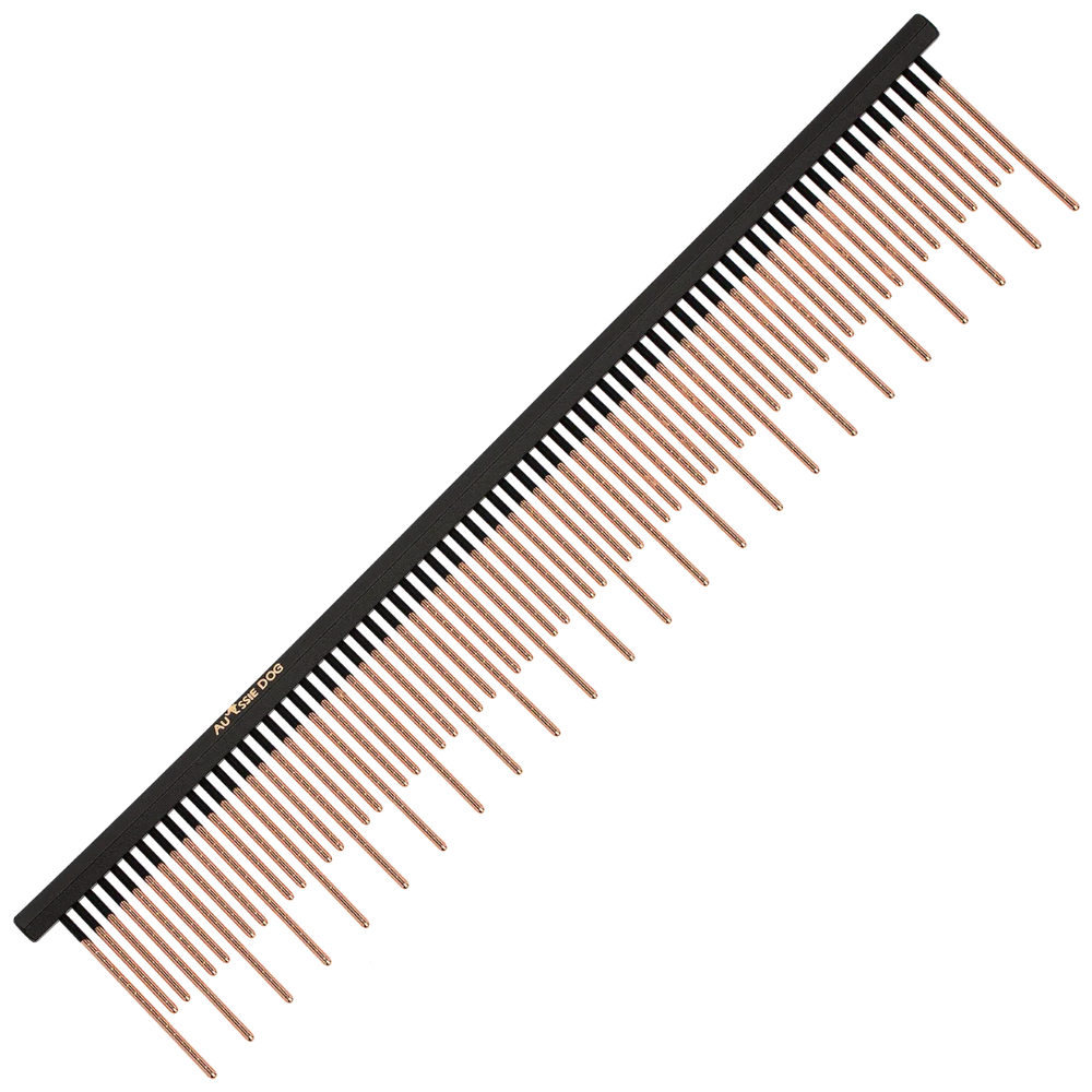 7.5" Hex Spine Deshed Ionic End Strip Comb by Aussie Dog