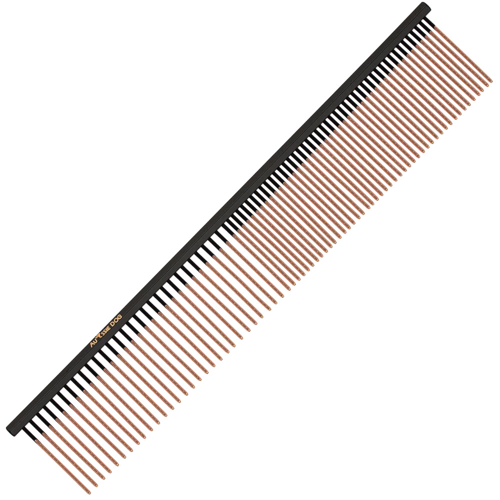 7.5" 50/50 Fluff Ionic End Strip Comb With Spiral Pins by Aussie Dog