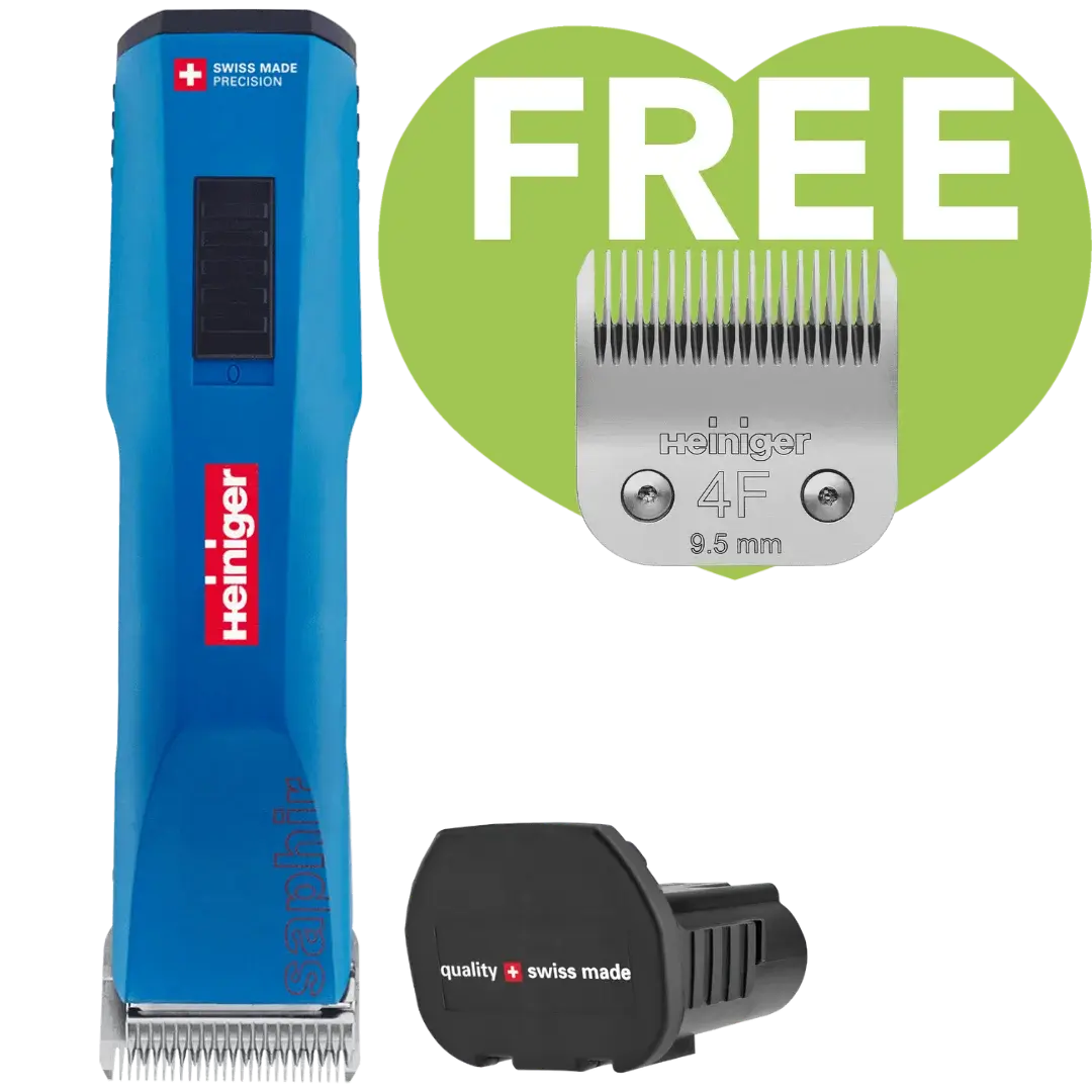Heiniger Blue Saphir Cordless Clipper One Battery with 4F Blade