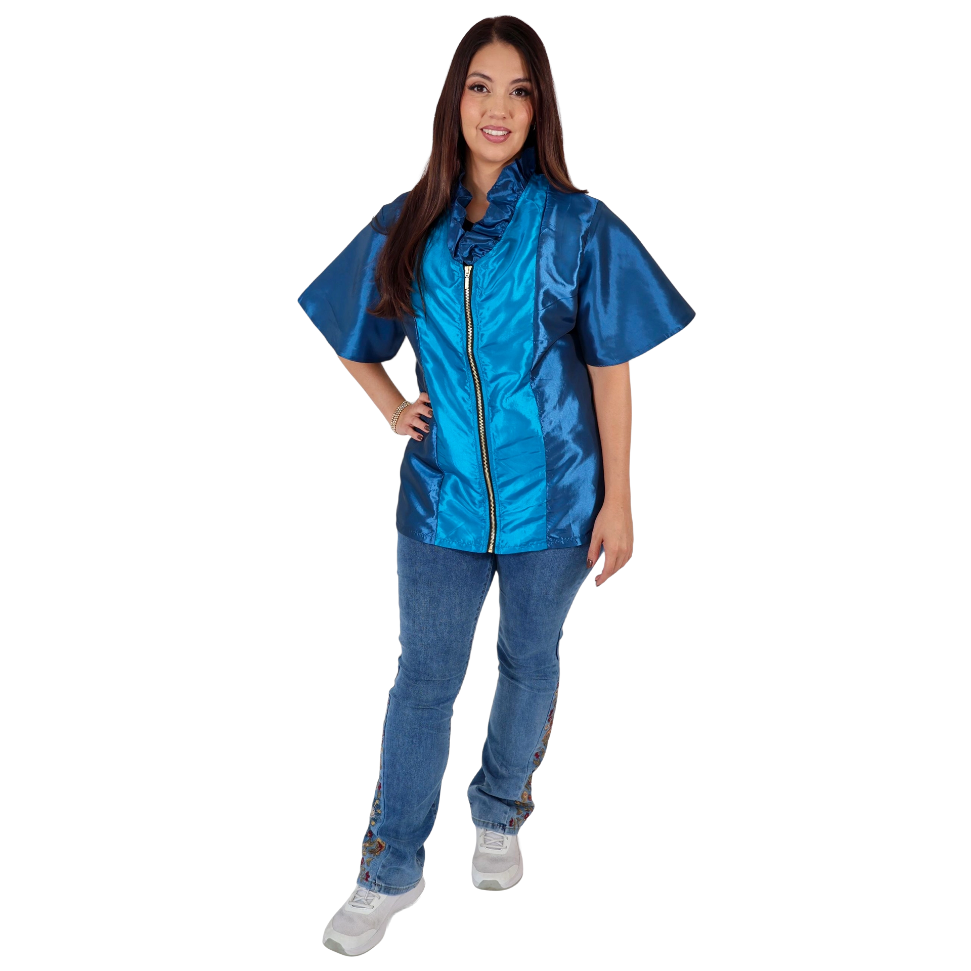 Butterfly With Sleeves Smocks Blue Lagoon by LaFursion