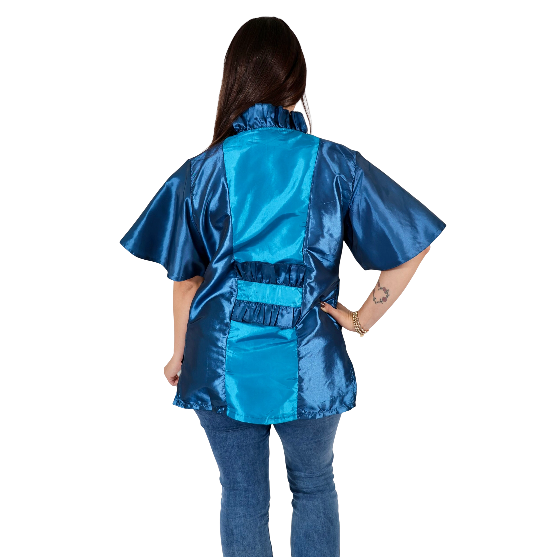 Butterfly With Sleeves Smocks Blue Lagoon by LaFursion