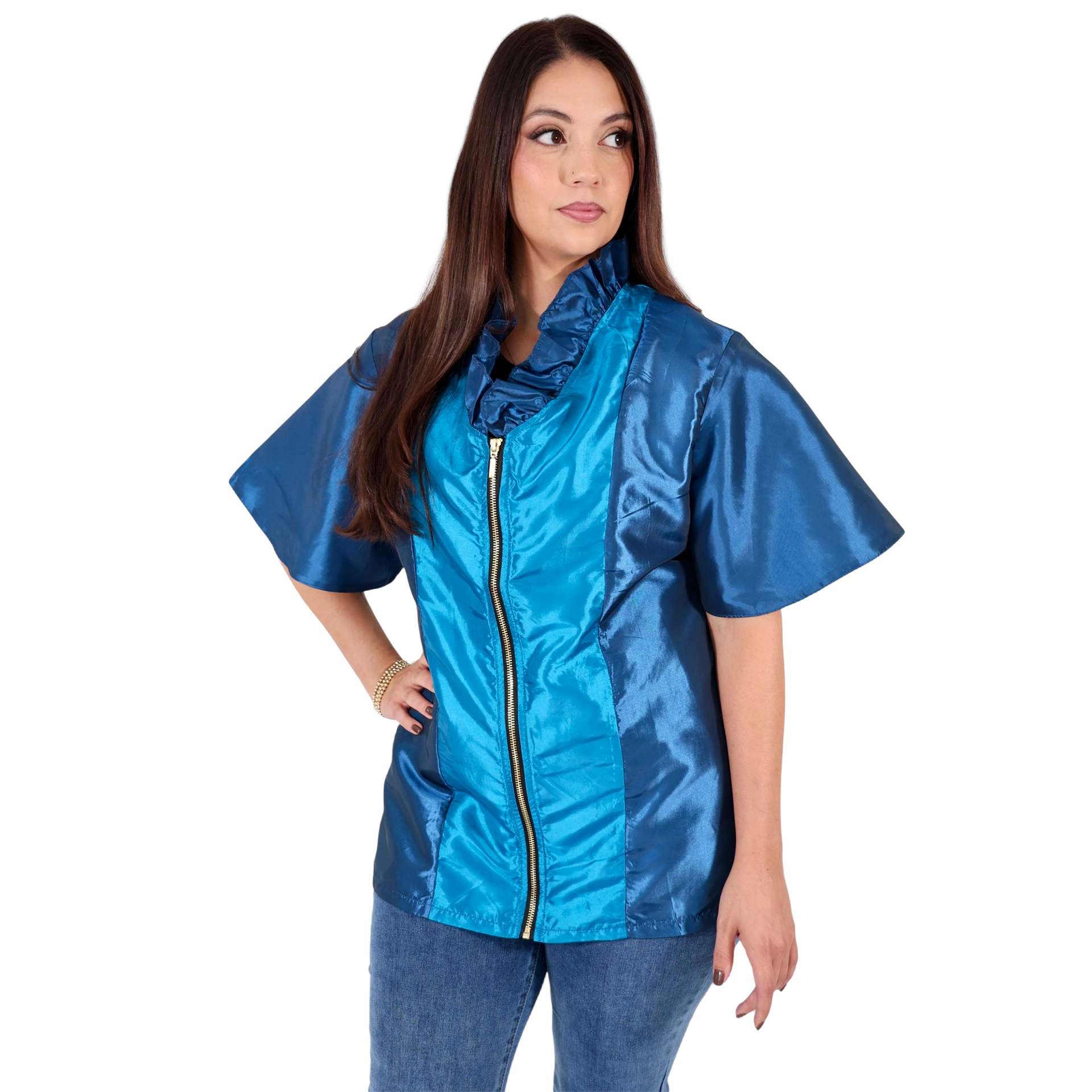 Butterfly With Sleeves Smocks Blue Lagoon by LaFursion