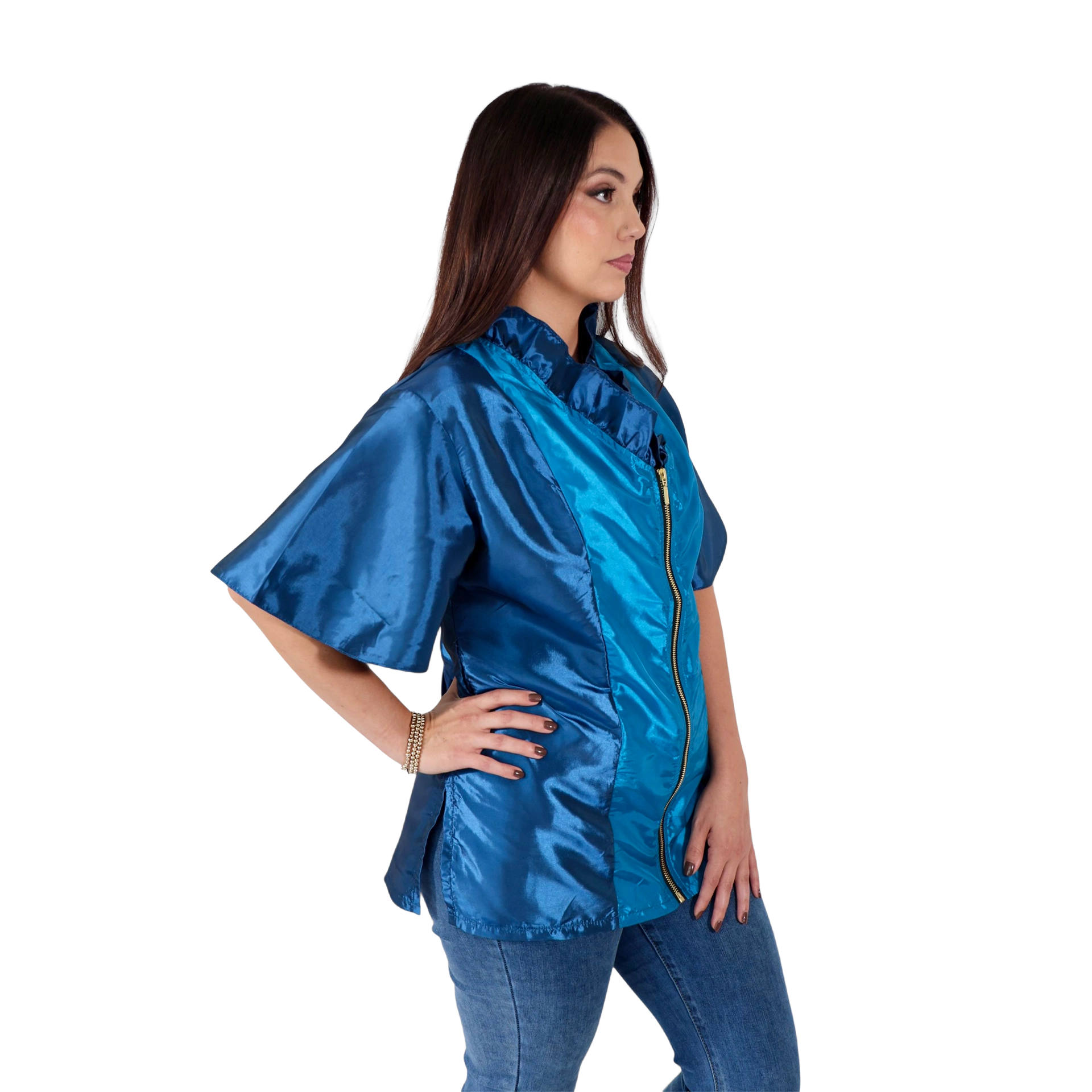 Butterfly With Sleeves Smocks Blue Lagoon by LaFursion