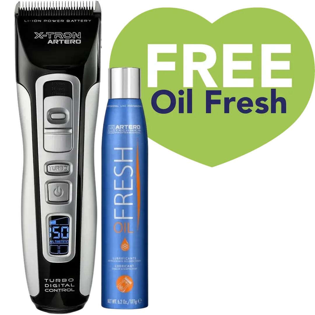 Cordless Clipper X-Tron with Free Oil Fresh by Artero 