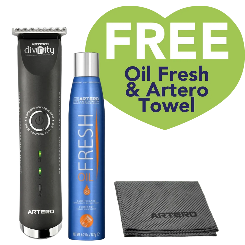 Artero Divinity Cordless Hair Trimmer with Oil and Towel