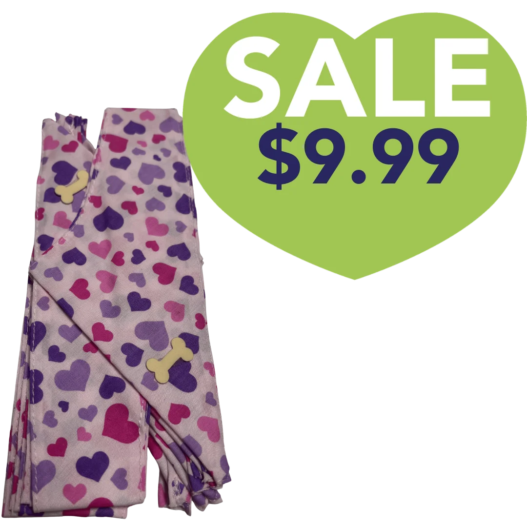Valentines Dog Bandana Design #90 by Cecilia (Set of 10)