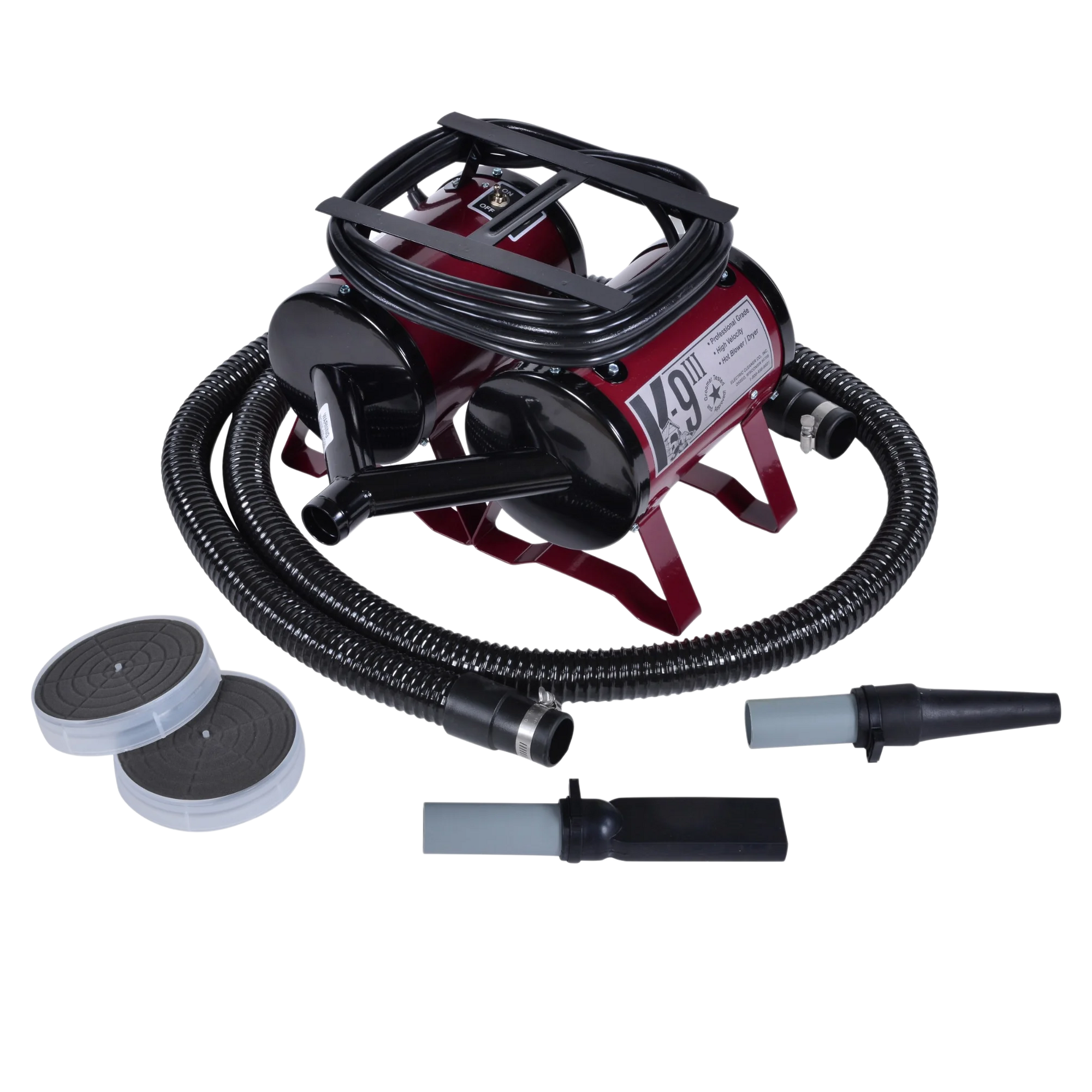 K-9 III Dog Dryer Two-Speed with Free Water Peeler Attachment by Electric Cleaner