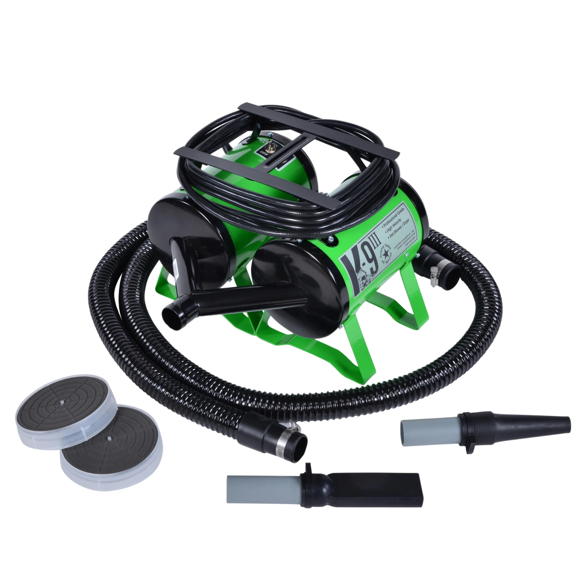 K-9 III Dog Dryer Two-Speed with Free Water Peeler Attachment by Electric Cleaner