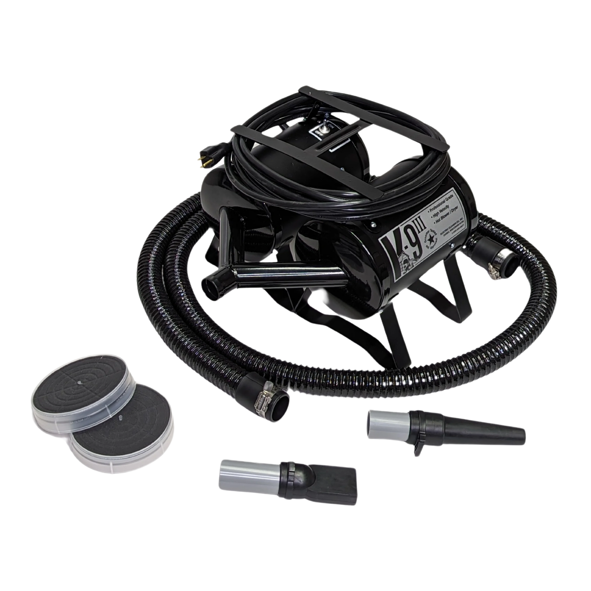 K-9 III Dog Dryer Two-Speed with Free Water Peeler Attachment by Electric Cleaner