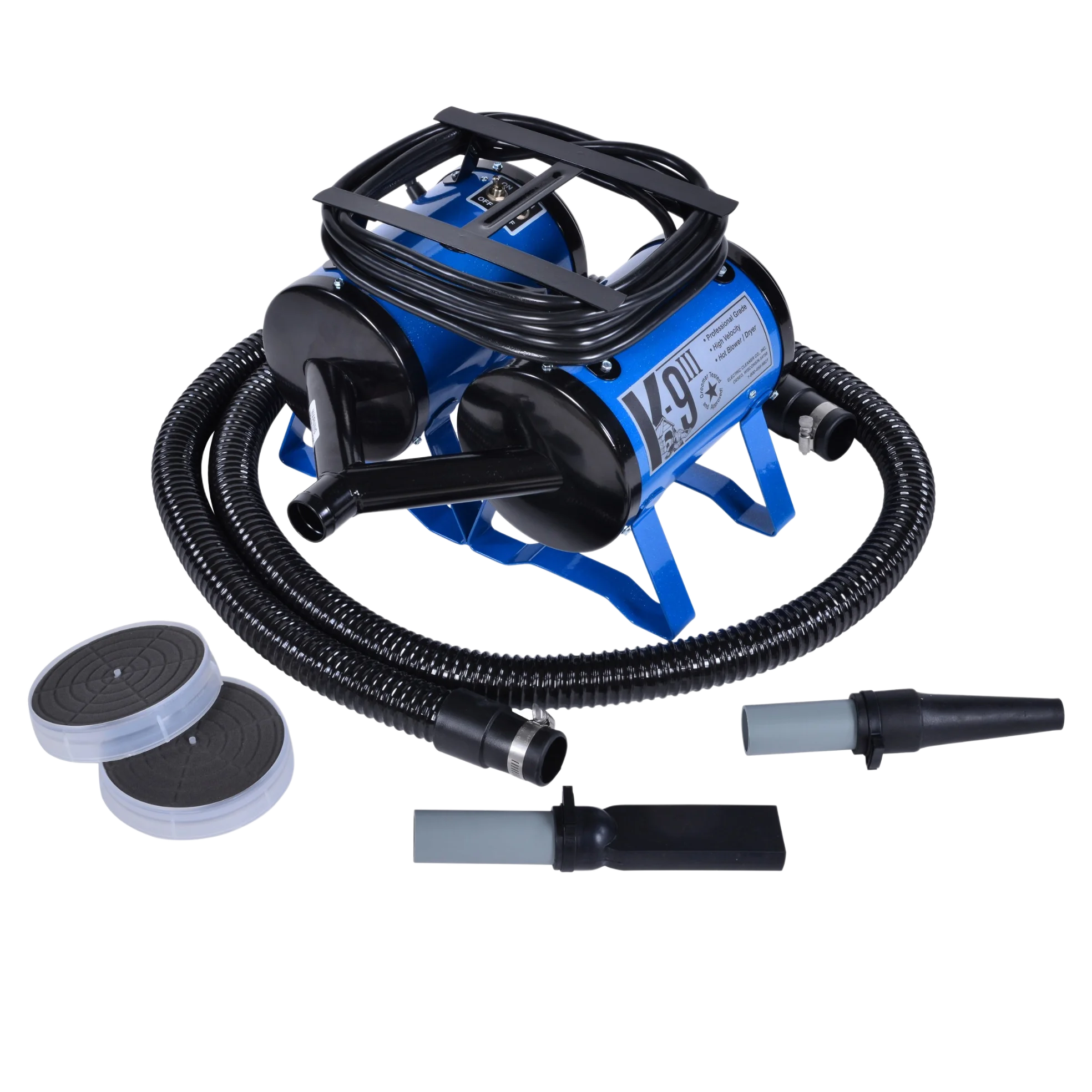 K-9 III Dog Dryer Two-Speed with Free Water Peeler Attachment by Electric Cleaner