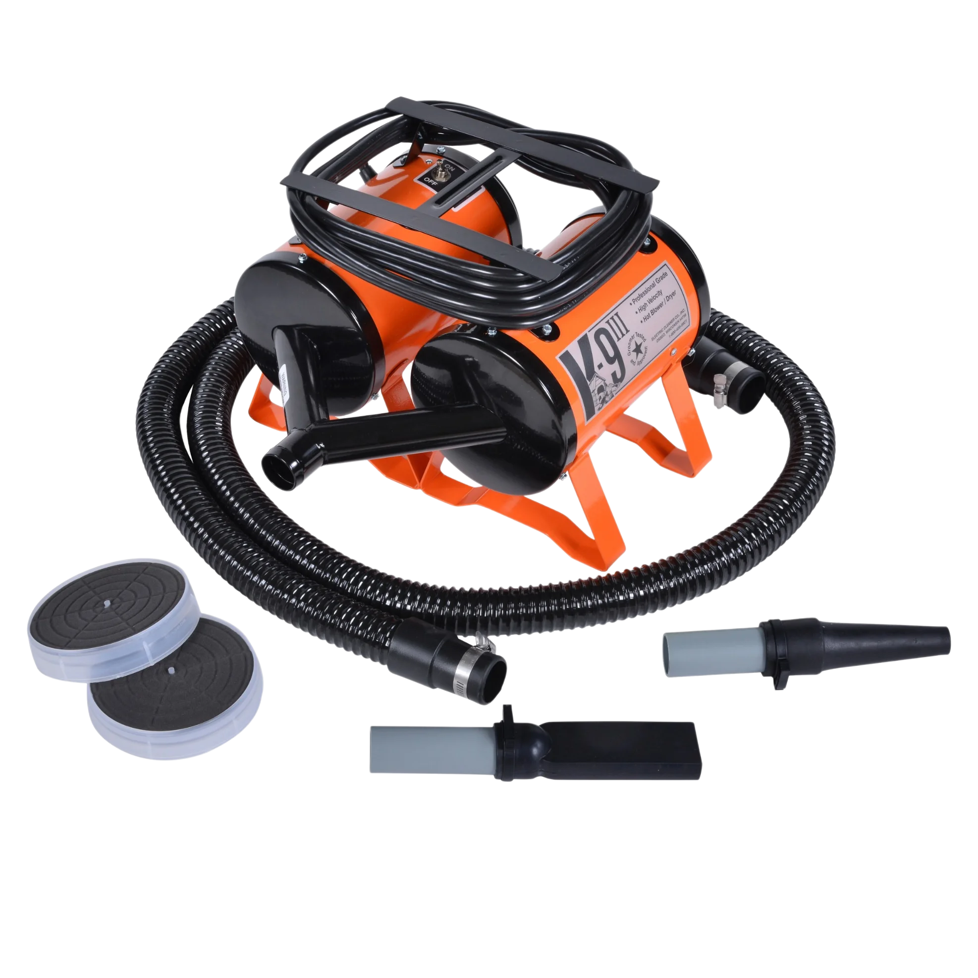 K-9 III Dog Dryer Two-Speed with Free Water Peeler Attachment by Electric Cleaner