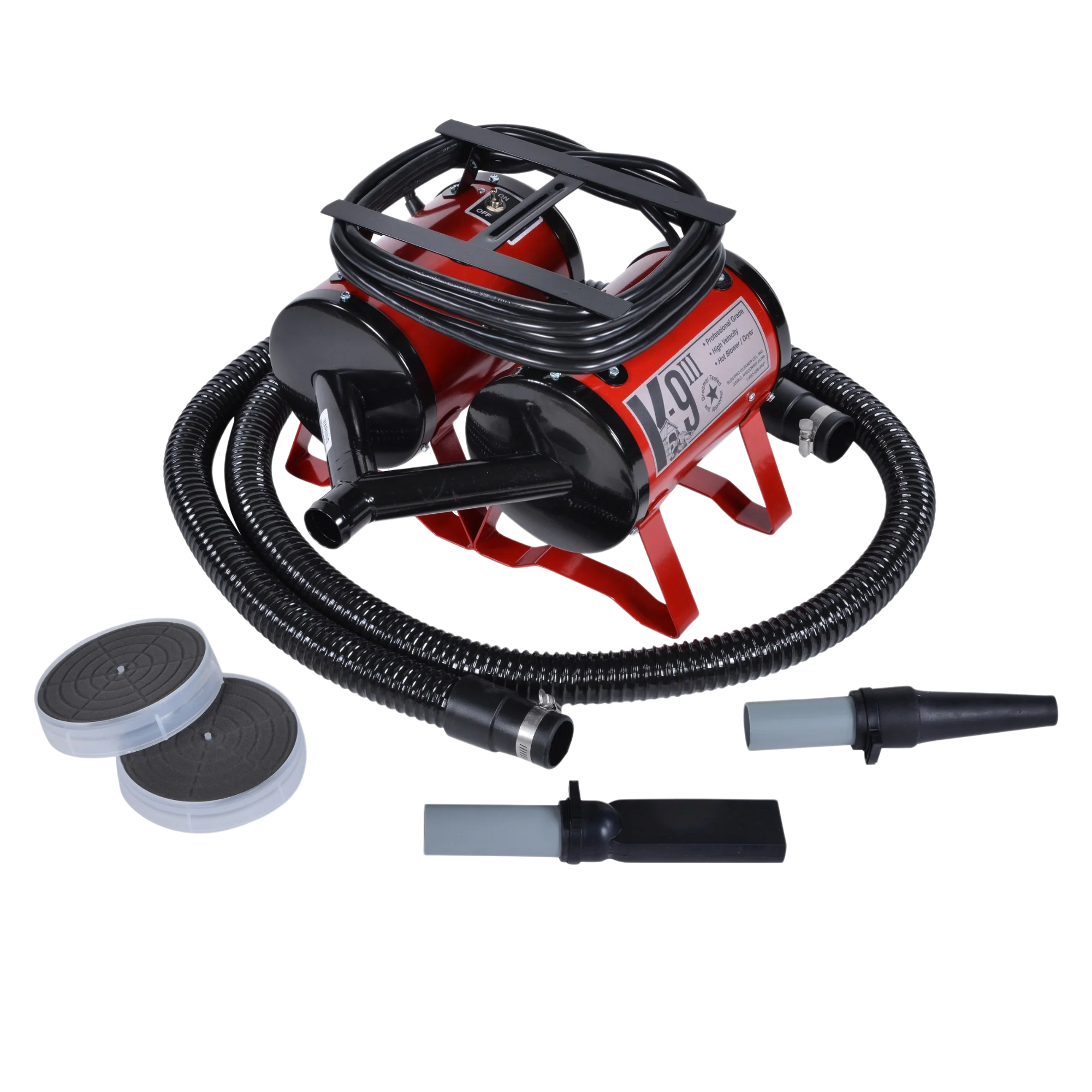 K-9 III Dog Dryer Two-Speed with Free Water Peeler Attachment by Electric Cleaner