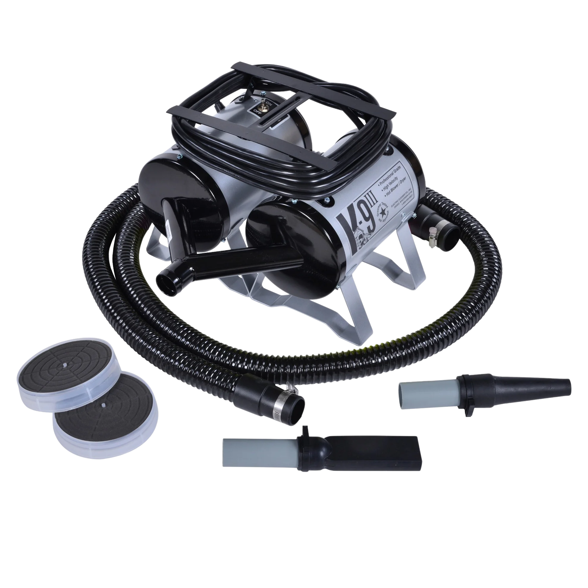 K-9 III Dog Dryer Two-Speed with Free Water Peeler Attachment by Electric Cleaner