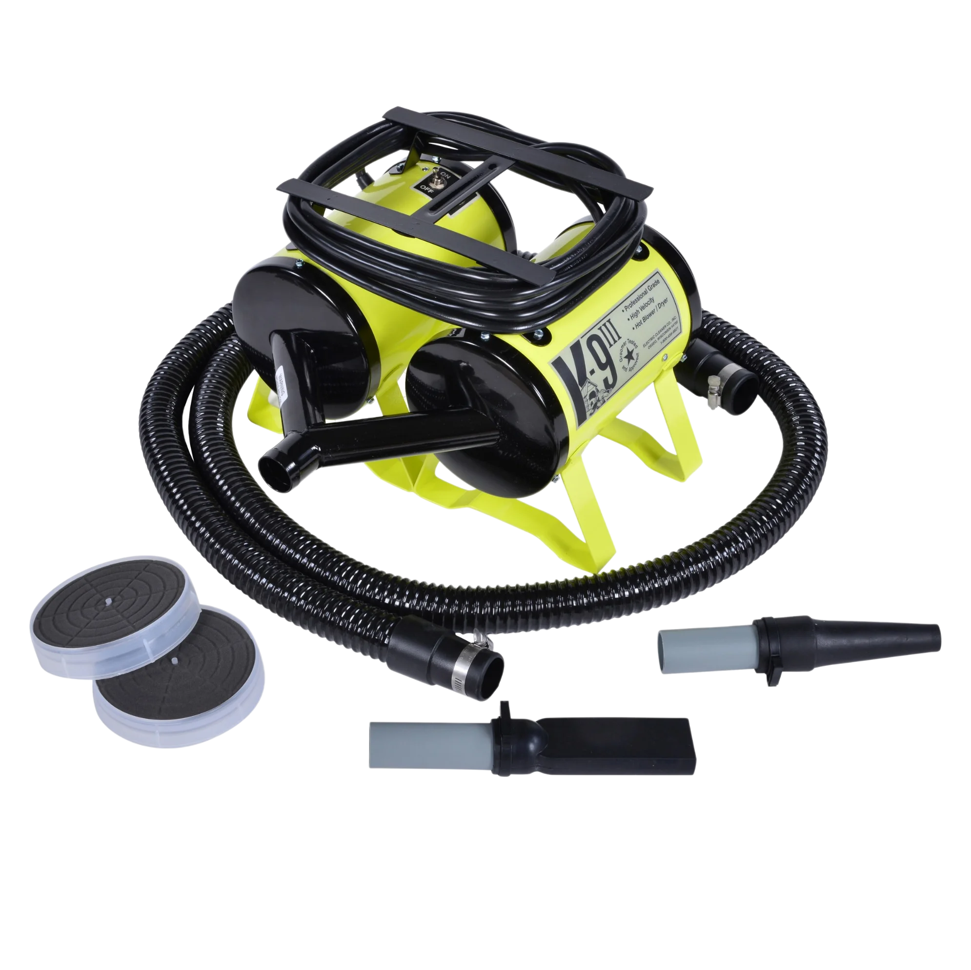 K-9 III Dog Dryer Two-Speed with Free Water Peeler Attachment by Electric Cleaner