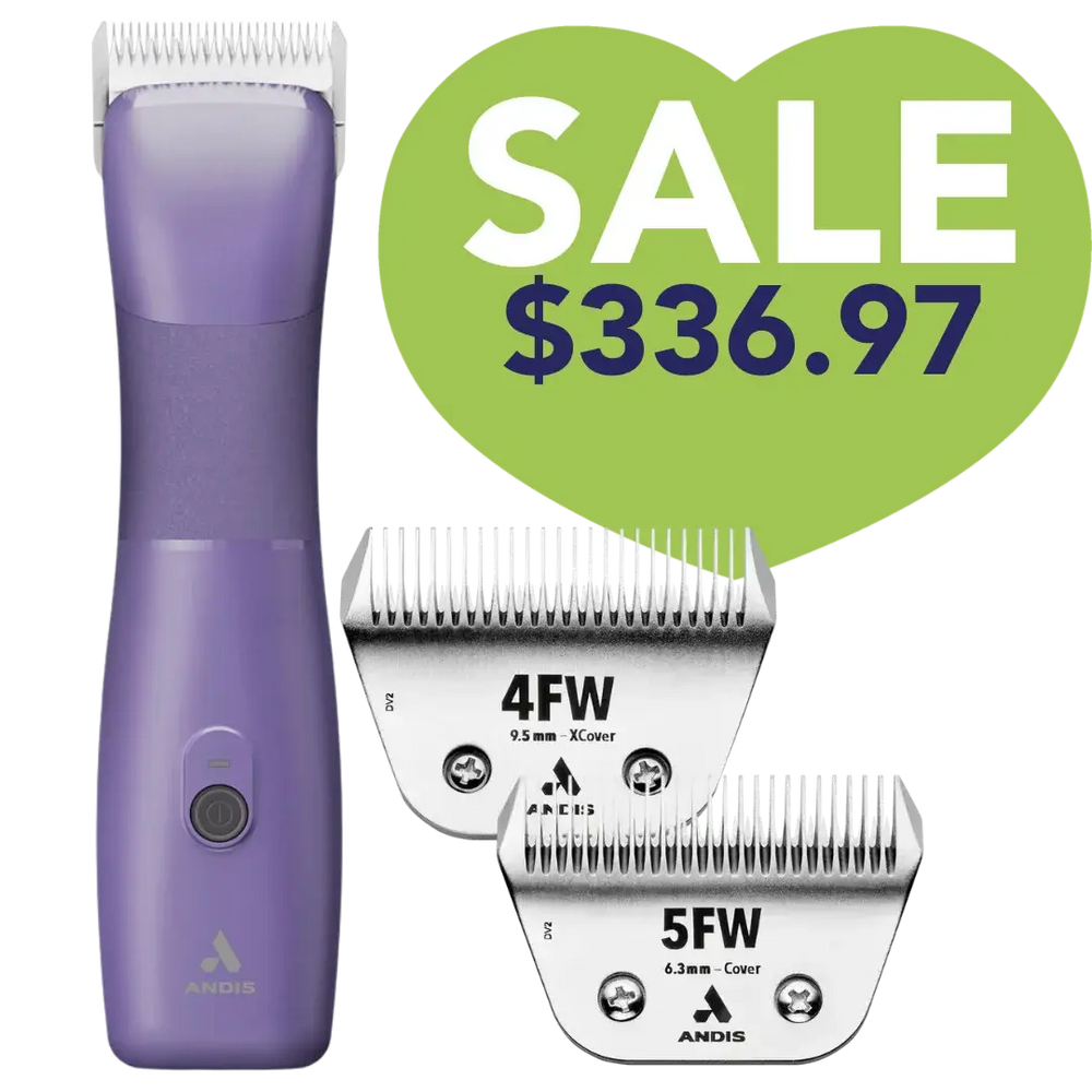 Emerge Purple Clipper with 4FW and 5FW Blades by Andis