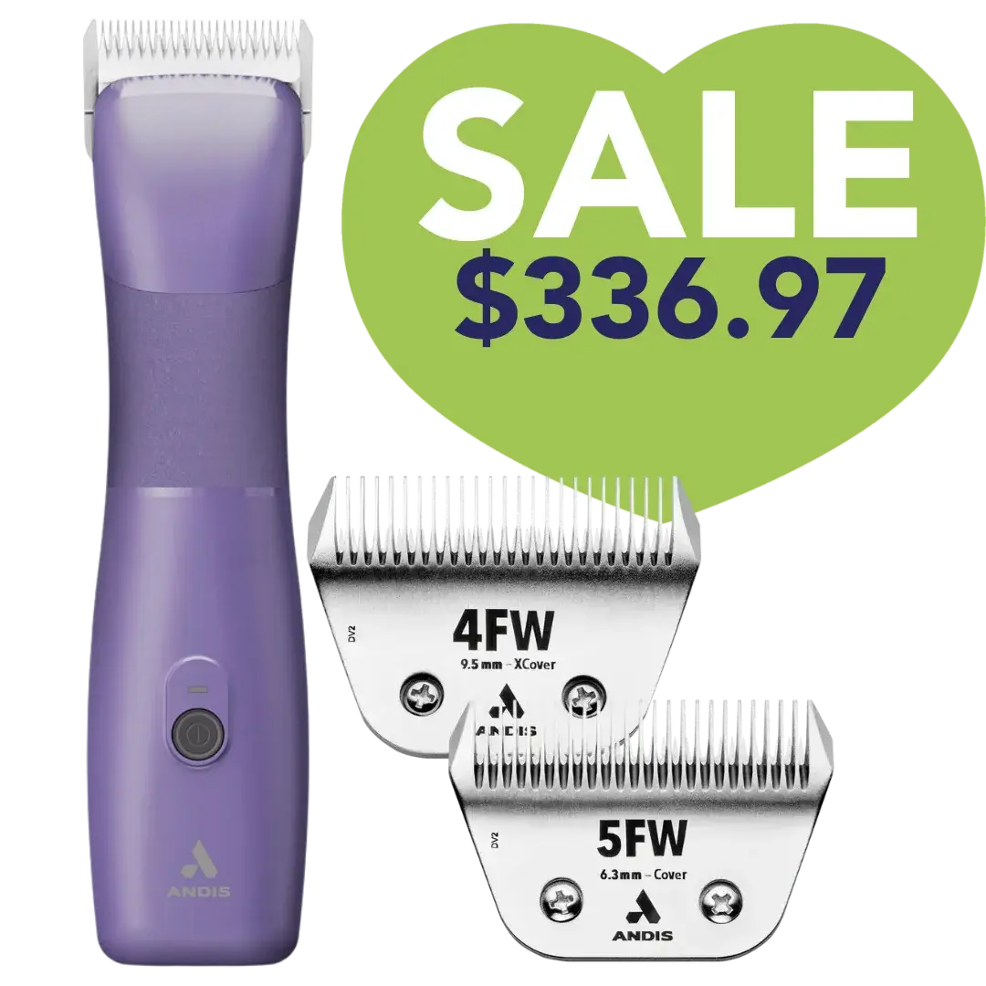 Emerge Purple Clipper with 4FW and 5FW Blades by Andis