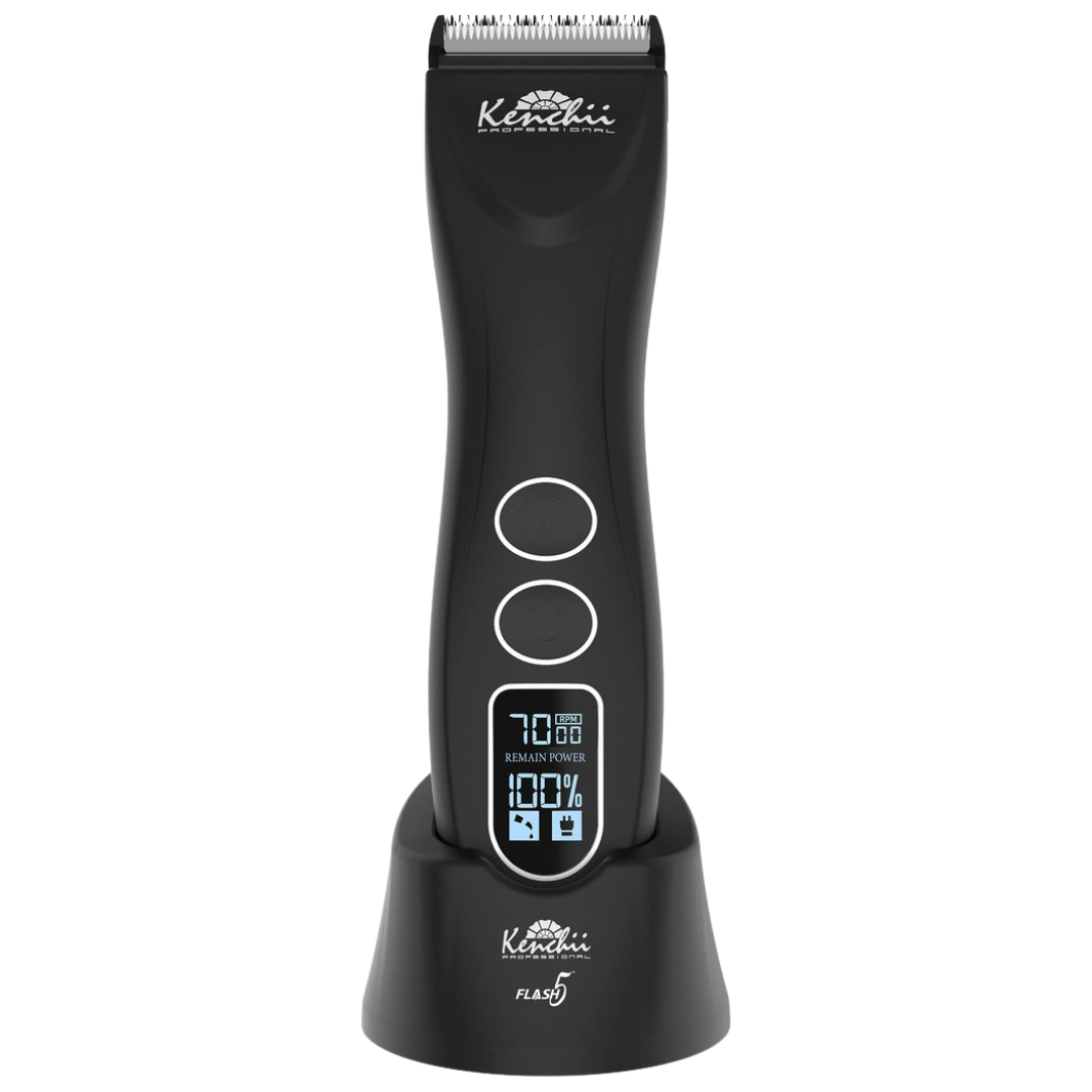Flash5 Matte Black 5-in-1 Cordless Clipper by Kenchii