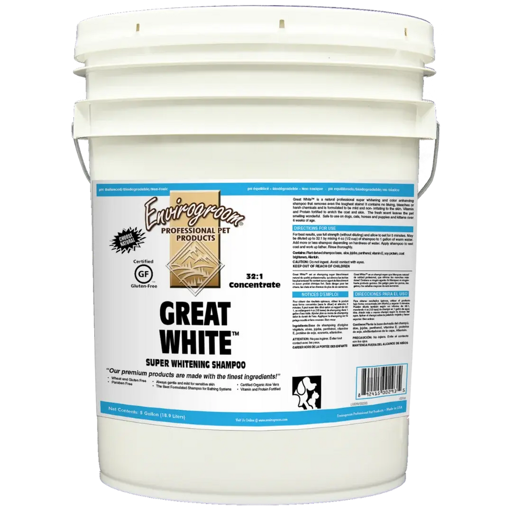 Great white shampoo bucket by envigroom.