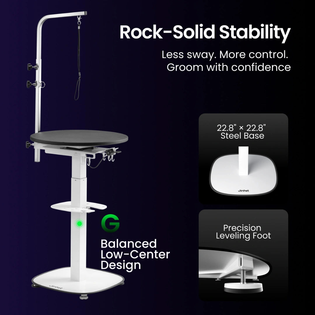  jirpet-rotique360-hydraulic-360-rotating-grooming-table-for-small-to-medium-pets