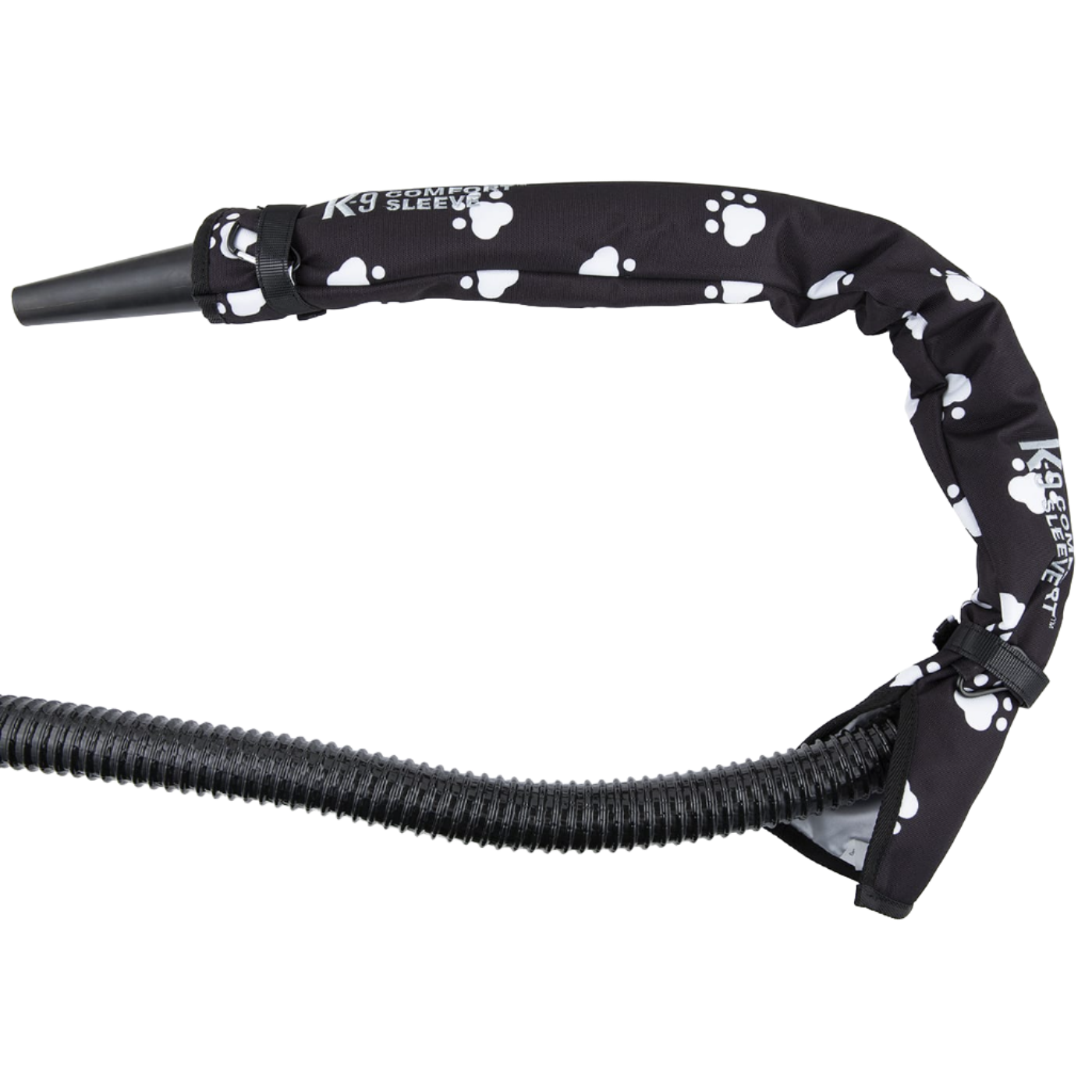Black Puppy Paw Comfort Sleeve for Dryer Hose by Electric Cleaner