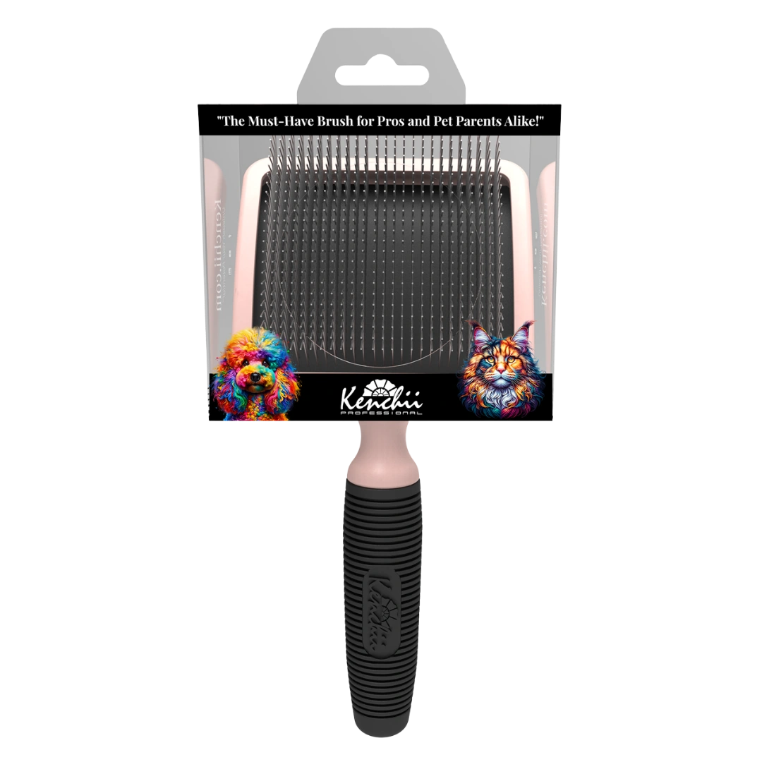 Long Pin Slicker Brush Blush by Kenchii