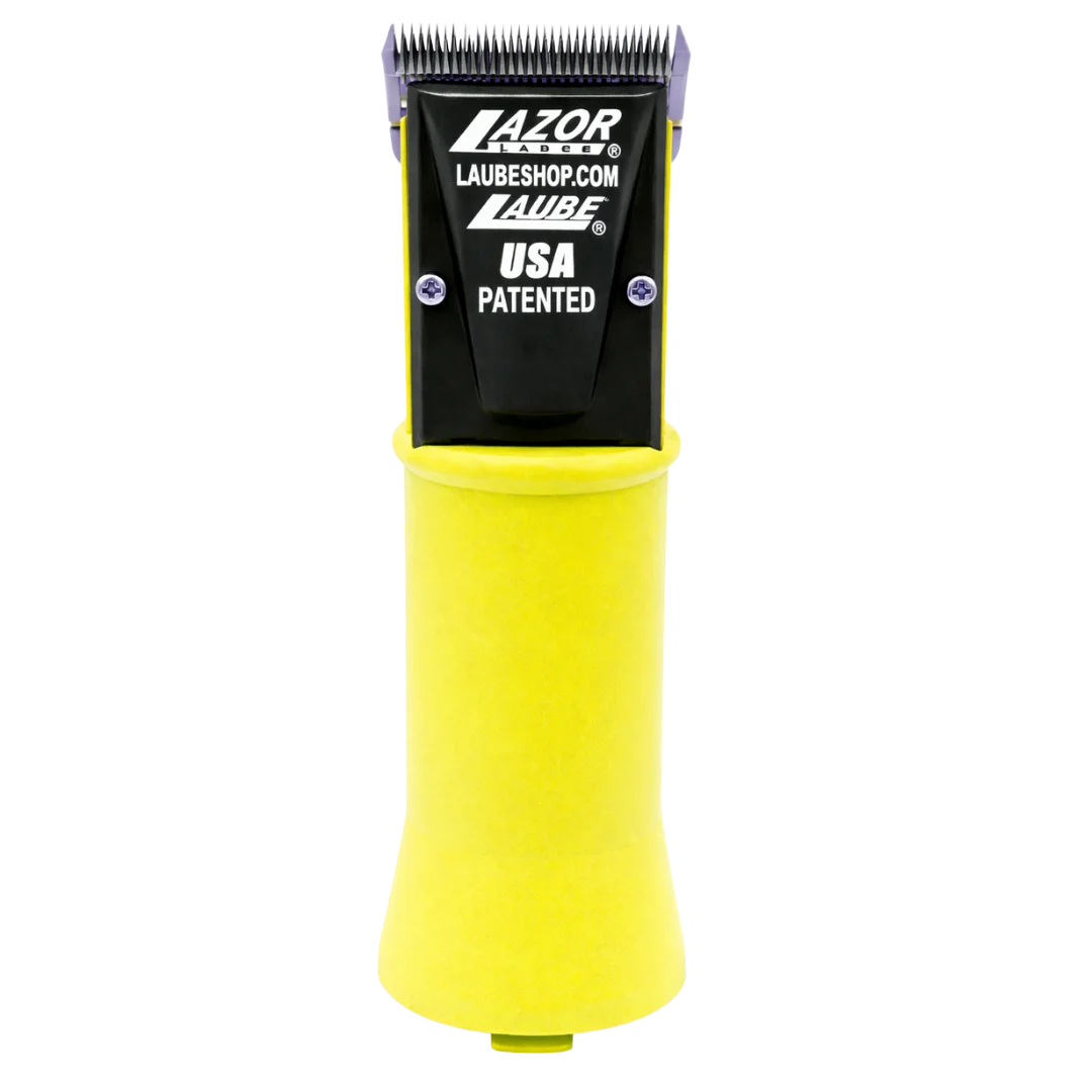 Lazor Blade Cordless 2 Speed Clipper Yellow with Two Batteries by Laube