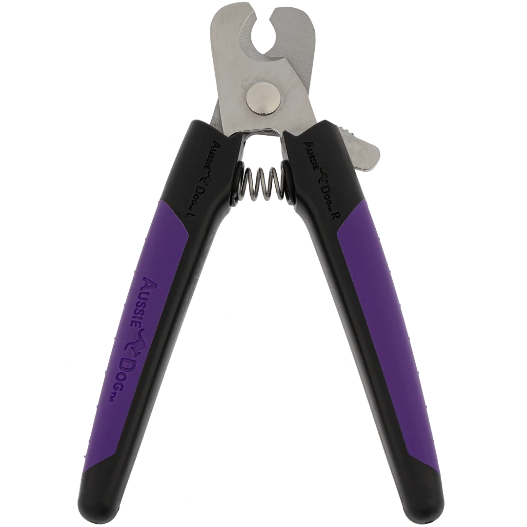 Nail Trimmer Black and Purple Large by Aussie Dog