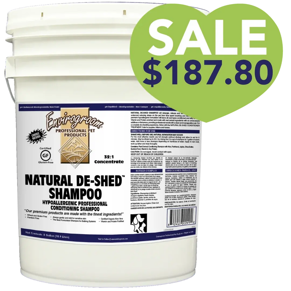 Natural deshed shampoo bucket by envirogroom