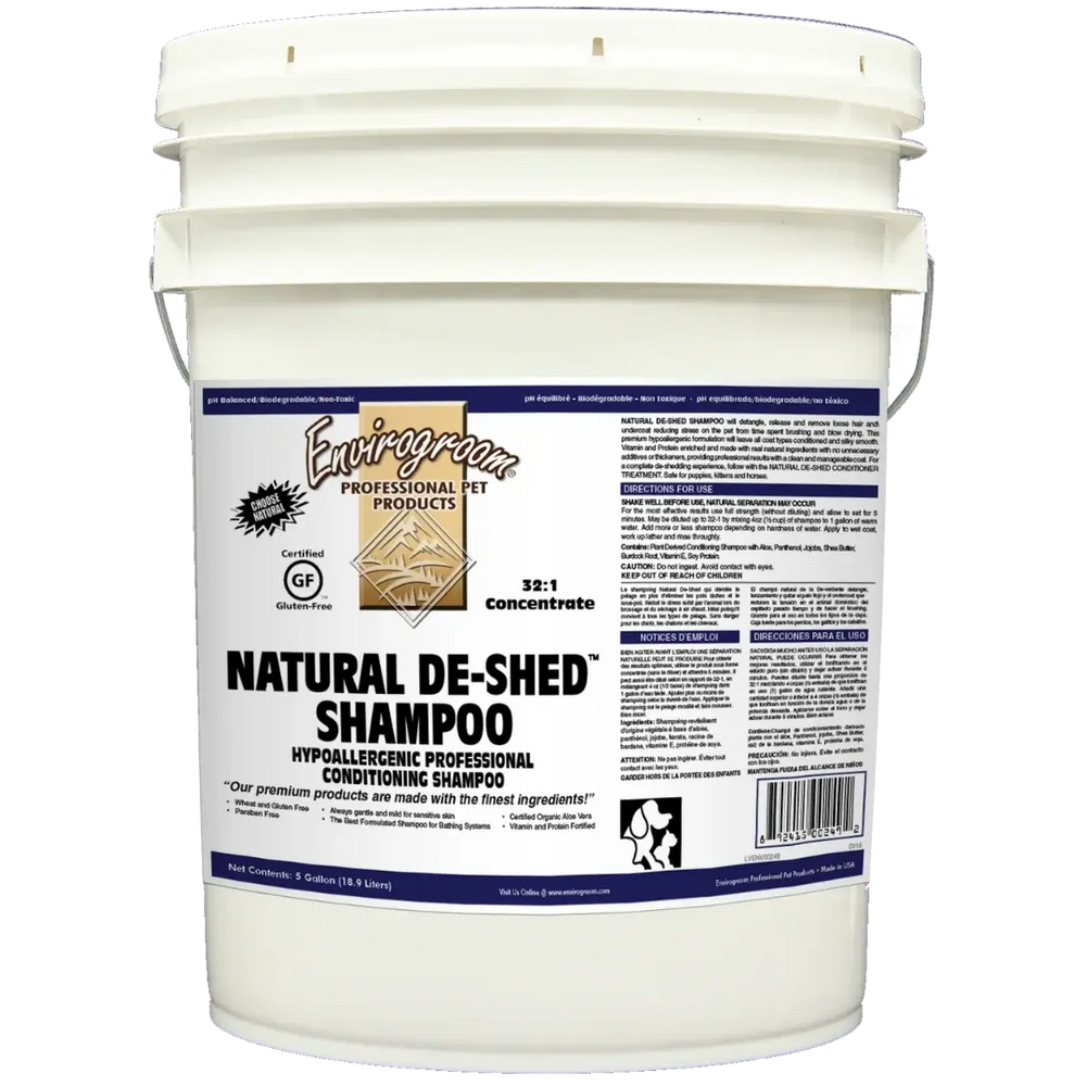 Natural deshed shampoo bucket by envirogroom