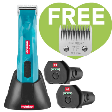 Heiniger Opal Cordless Clipper 2 Batteries with 7F Blade 