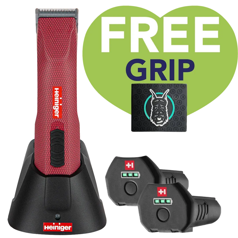 Heiniger Opal Xtend Vet Edition Cordless Clipper with 40 blade and 2 Batteries with Free Grip