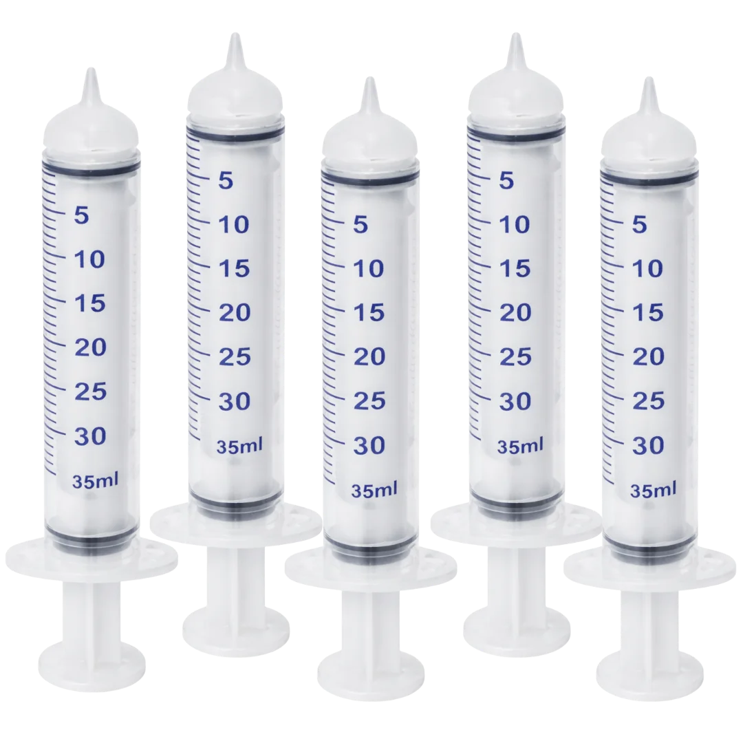 Extra Small Threaded Syringe Feeding Nipples, 10ml (5-Pack) by Puppywarmer