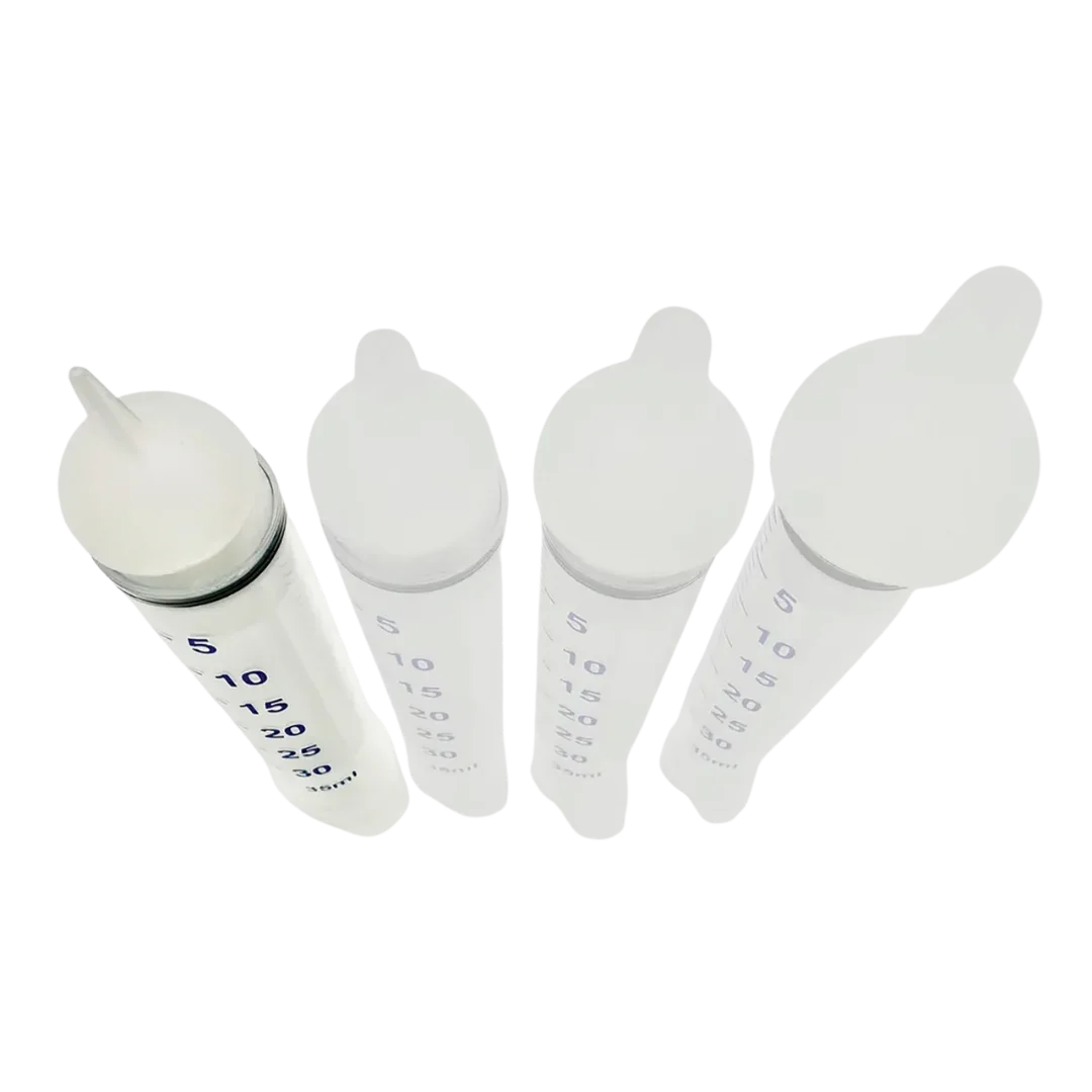 Extra Small Threaded Syringe Feeding Nipples, 10ml (2-Pack) by Puppywarmer