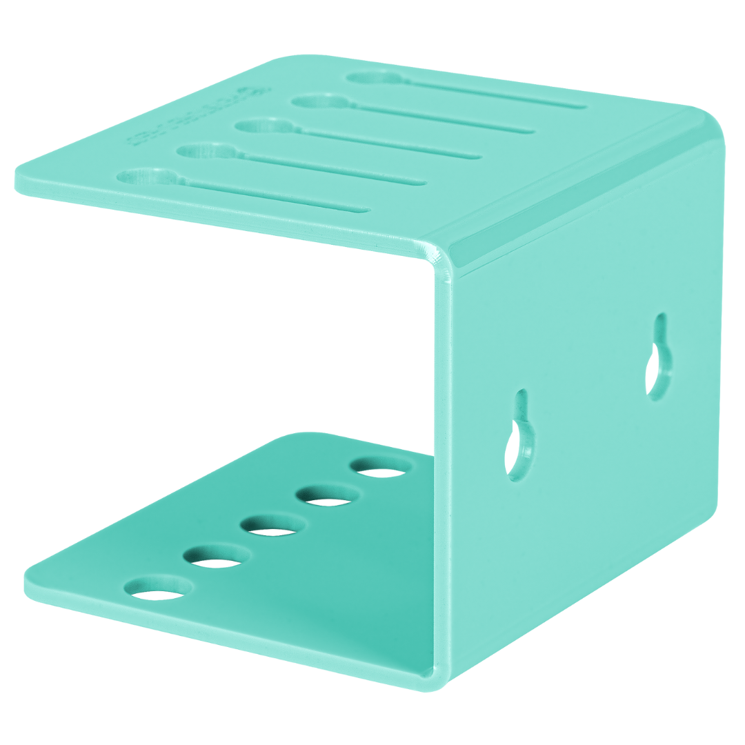 Acrylic 5 Comb Holder Tabletop and Wall Mount Aqua by PetStore.Direct