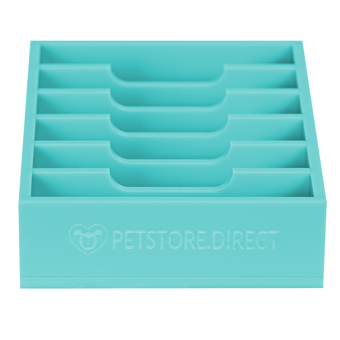 Mini Wide 6 Blade Holder Aqua by PetStore.Direct